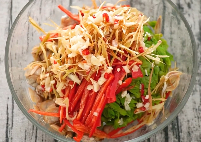 gỏi ngao hoa thiên lý hình 4