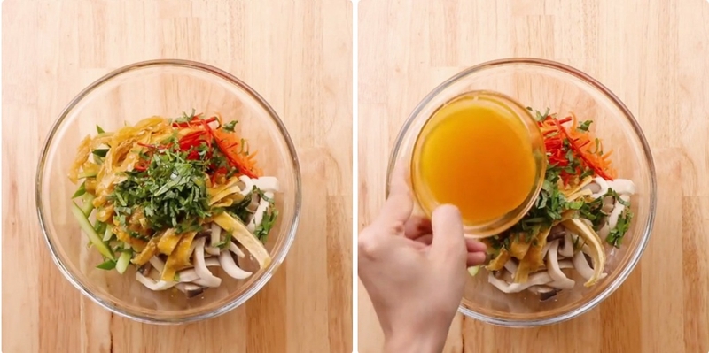 gỏi tàu hũ ky nấm đùi gà 6