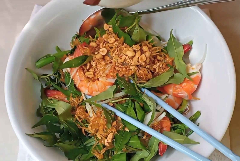 gỏi tôm rau nhút hình 7