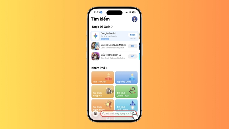 Mở App Store trên iPhone hoặc iPad.