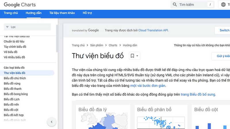 Tạo biểu đồ chuyên nghiệp hơn nhờ Google Charts