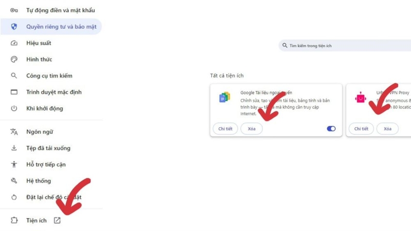 loi extension tren chrome