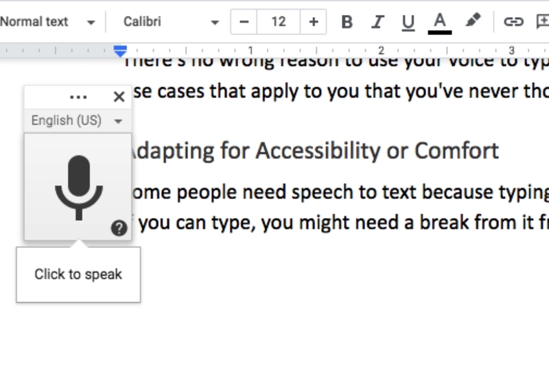 Google Docs voice typing 8