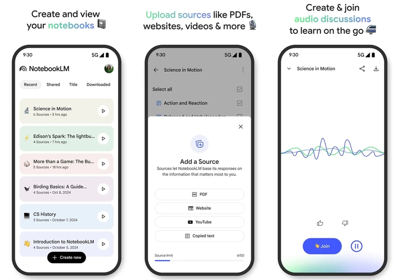 Google ra mắt ứng dụng NotebookLM cho Android và iOS