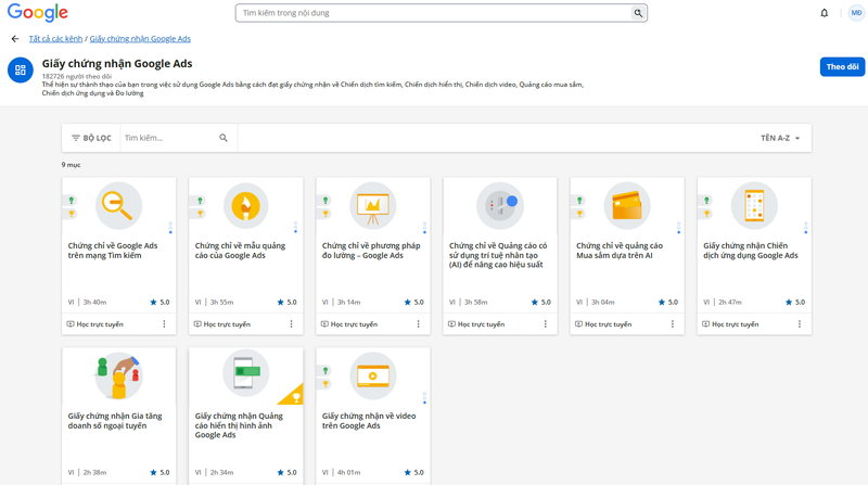 Khóa học Google Ads