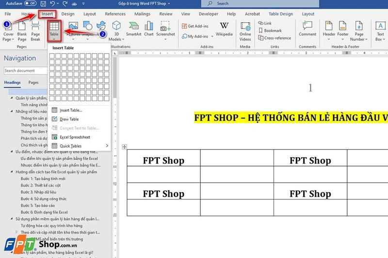 Gộp ô trong Word - Ảnh 03
