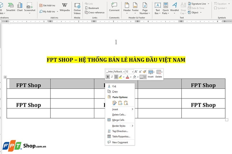 Gộp ô trong Word - Ảnh 05