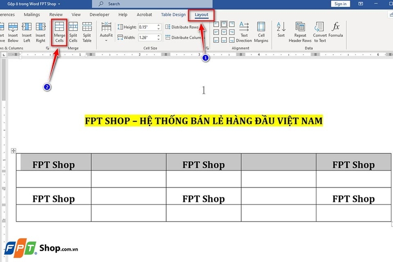Gộp ô trong Word - Ảnh 07