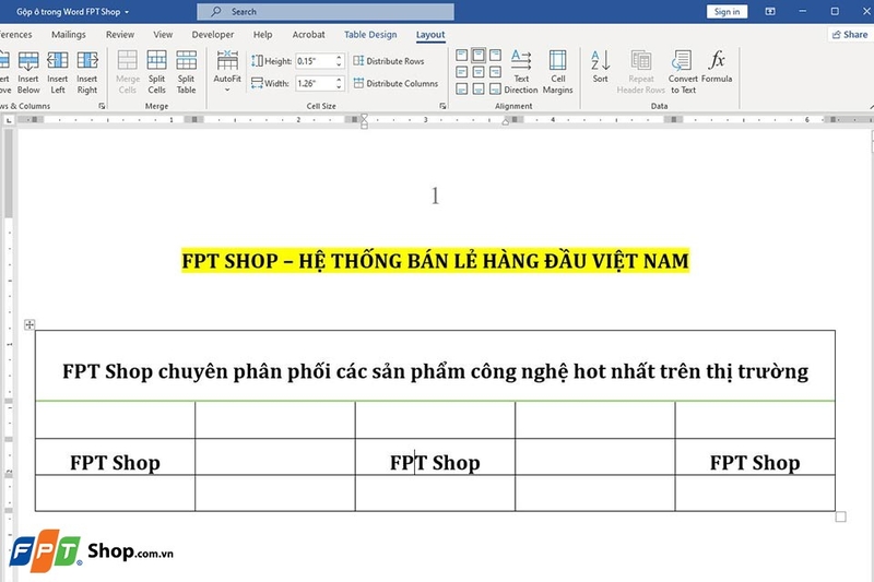 Gộp ô trong Word - Ảnh 08