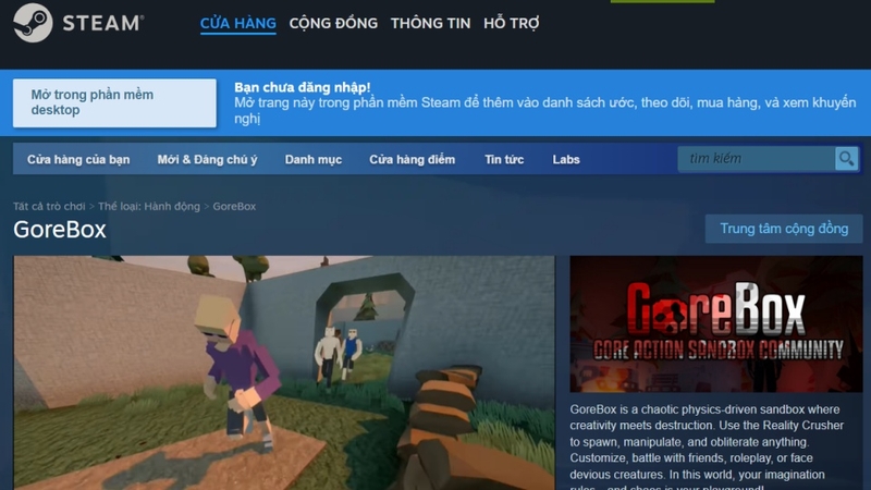 GoreBox có thể chơi trên CH Play hoặc Steam