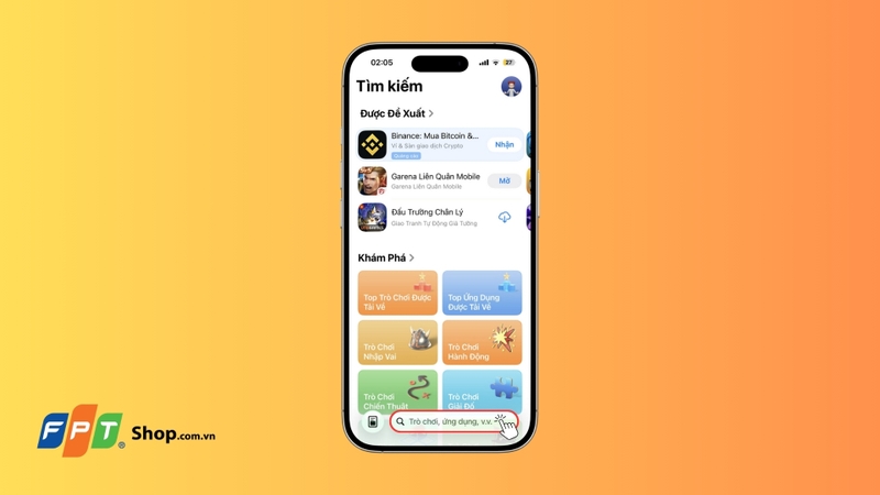 Mở App Store