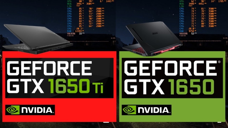 Giữa GTX 1650 vs 1650Ti thì nên chọn GPU nào?