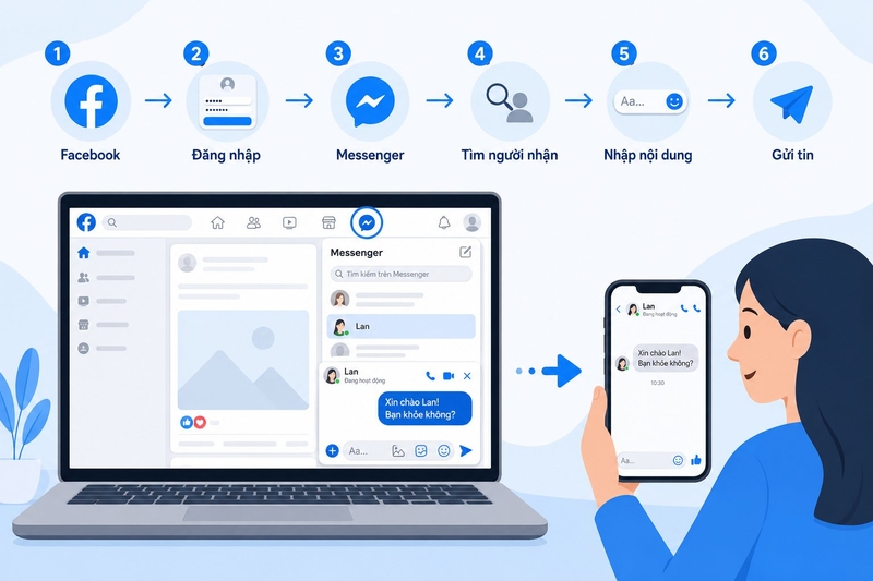 gửi tin nhắn từ facebook đến điện thoại ảnh 4