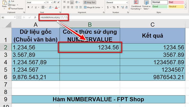 Hàm NUMBERVALUE - 07