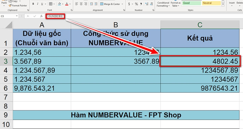 Hàm NUMBERVALUE - 09