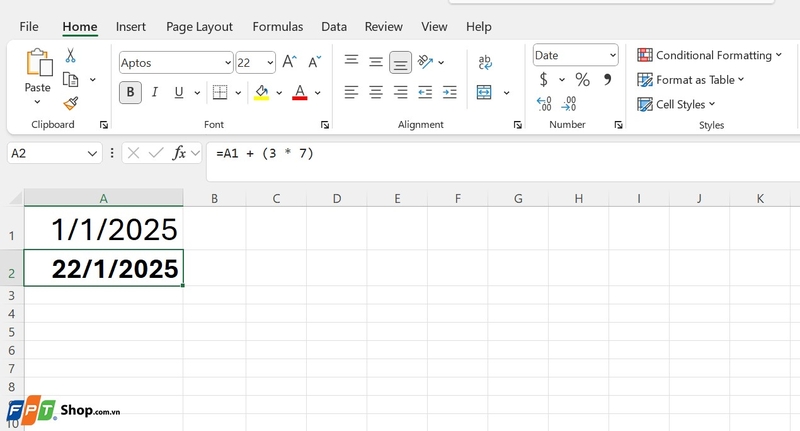 hàm cộng ngày trong Excel ảnh 3