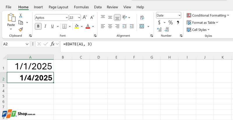 hàm cộng ngày trong Excel ảnh 4
