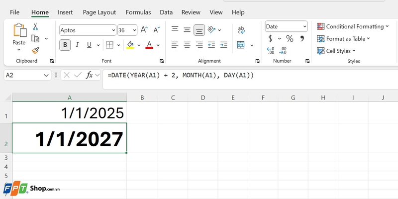 hàm cộng ngày trong Excel ảnh 5