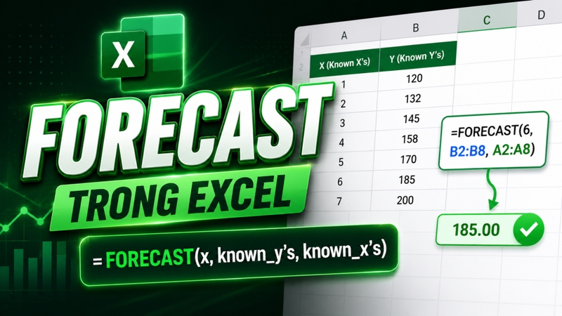 Hàm FORECAST trong Excel là gì?