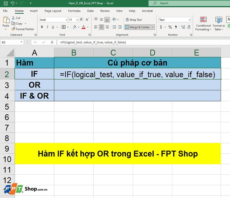 Hàm IF OR - 02
