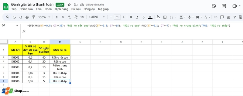 hàm ifs trong google sheet ảnh 8