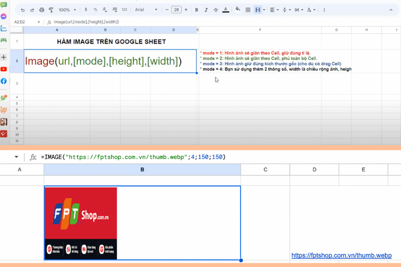 Hàm IMAGE trong Google Sheet (1)