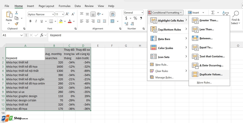 Hàm lọc trùng trong Excel ảnh 5