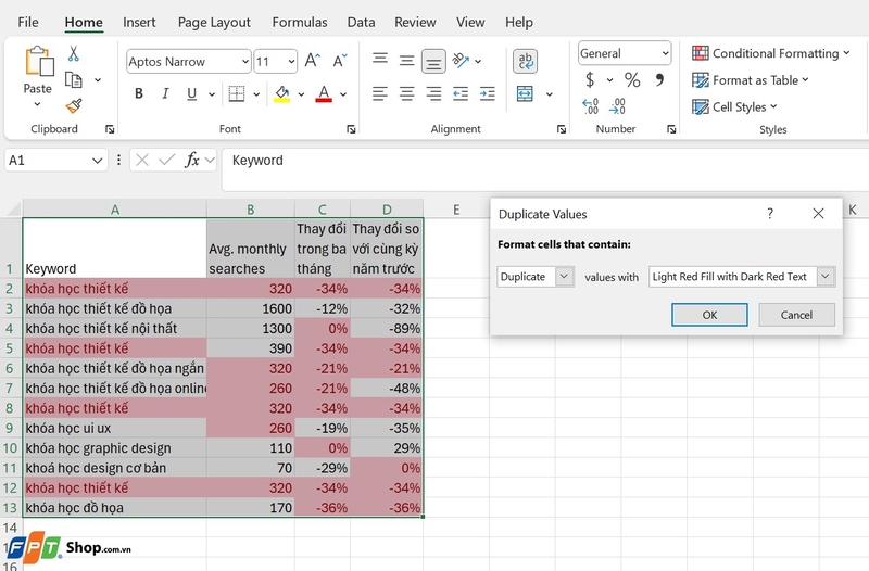 Hàm lọc trùng trong Excel ảnh 6