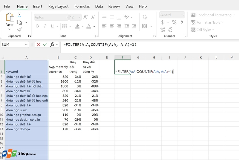 Hàm lọc trùng trong Excel ảnh 10