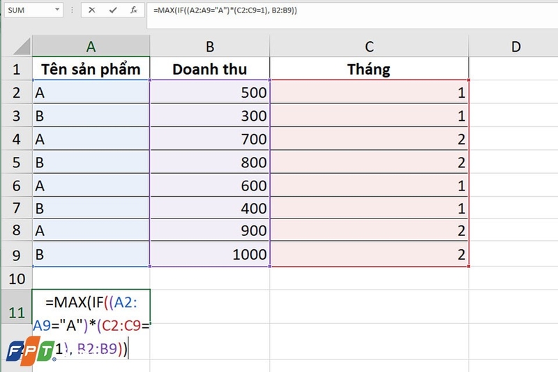 Hàm MAX có điều kiện - Ảnh 05