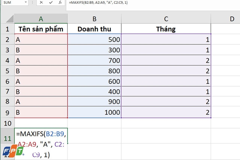 Hàm MAX có điều kiện - Ảnh 07