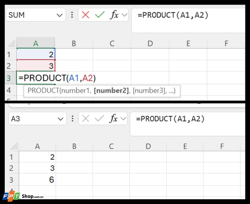 hàm nhân trong Excel ảnh 1