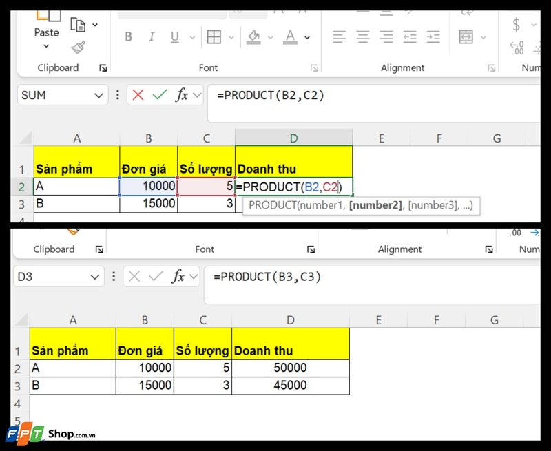 hàm nhân trong Excel ảnh 2