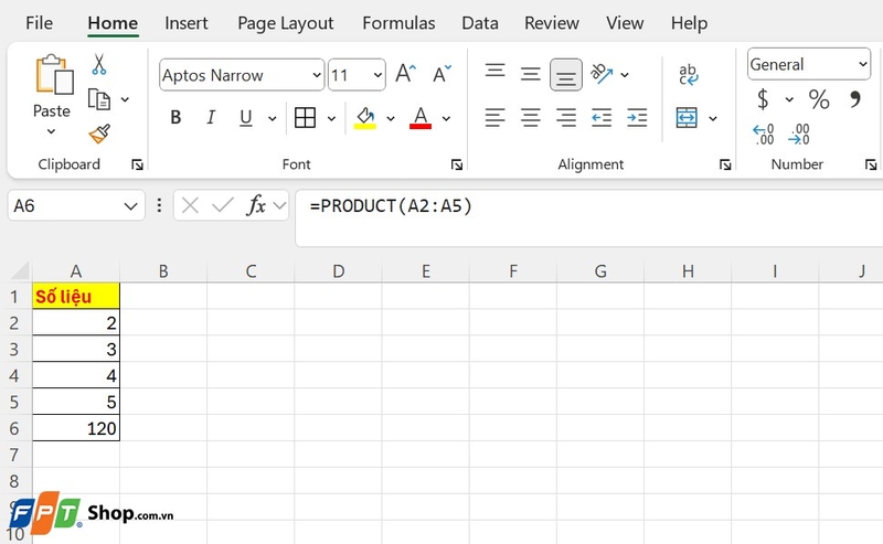 hàm nhân trong Excel ảnh 4