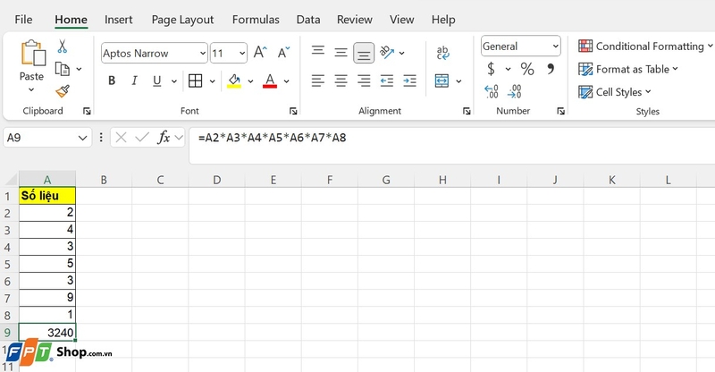 hàm nhân trong Excel ảnh 9