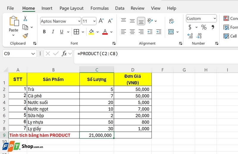 hàm nhân trong Excel ảnh 11