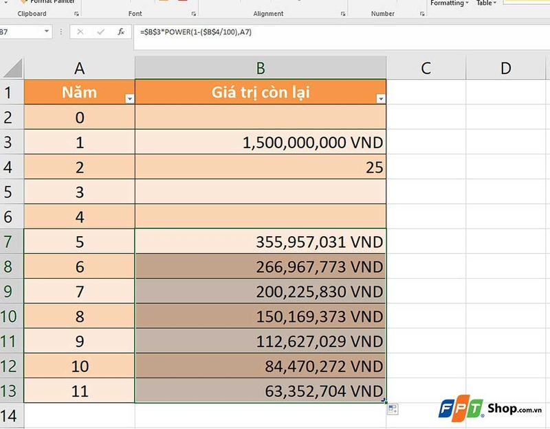 Cách dùng hàm POWER trong Excel - 03