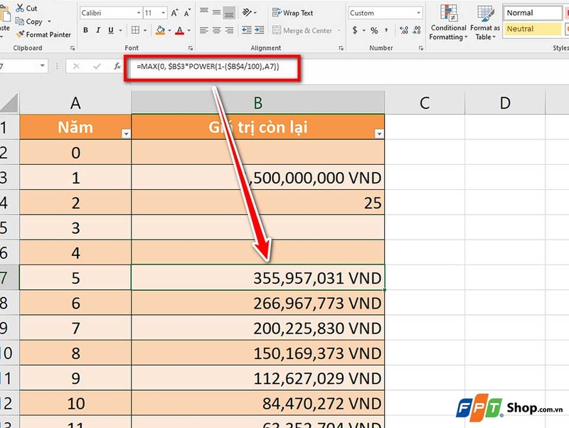 Cách dùng hàm POWER trong Excel - 02
