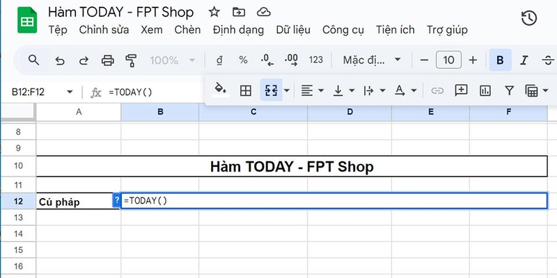 Hàm TODAY - 04