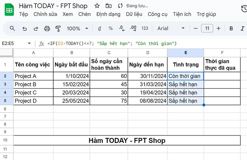 Hàm TODAY - 09