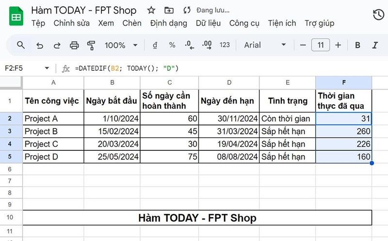 Hàm TODAY - 11
