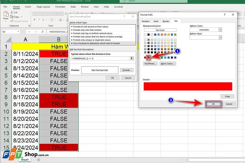 Hàm WEEKDAY - Ảnh 13