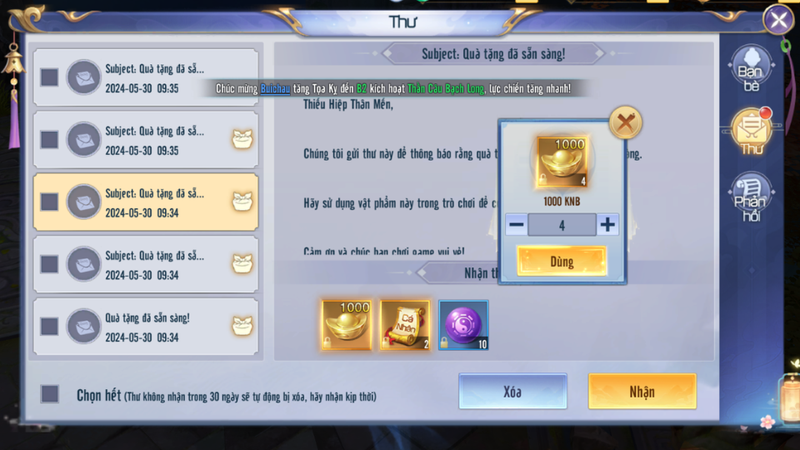 Cách nhập code game Huyết Ảnh Song Sinh 3