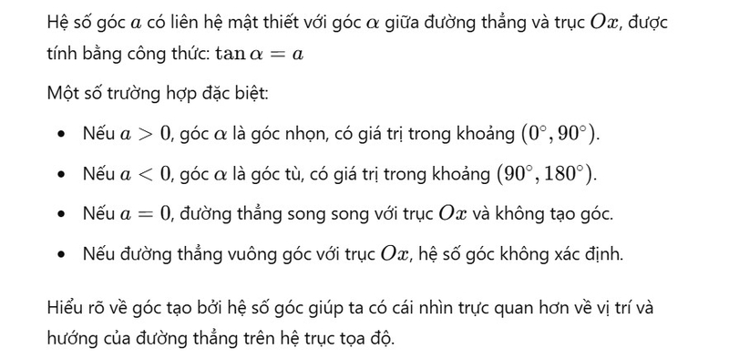 Hệ số góc 8