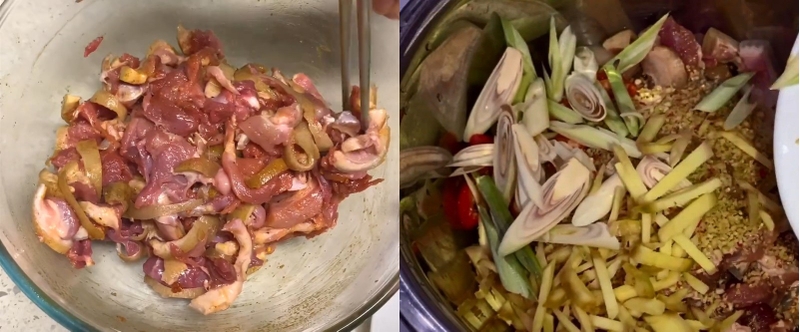 heo rừng hấp tía tô 2