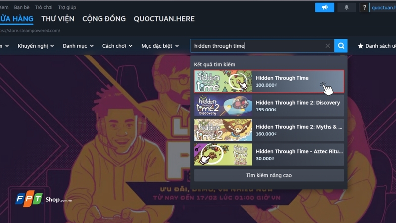 Mở ứng dụng Steam trên máy tính