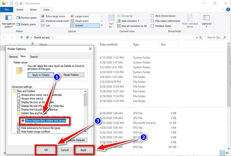 cách hiện file ẩn trong Win 10 - 07