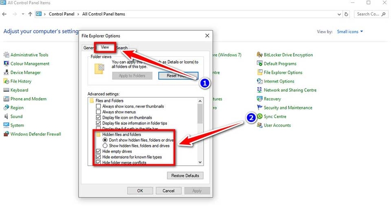 cách hiện file ẩn trong Win 10 - 10