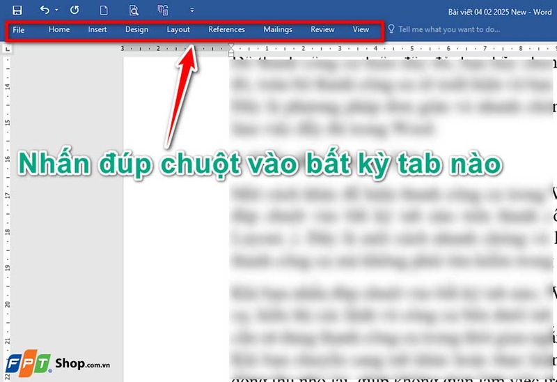 Cách hiện thanh công cụ trong Word - 04
