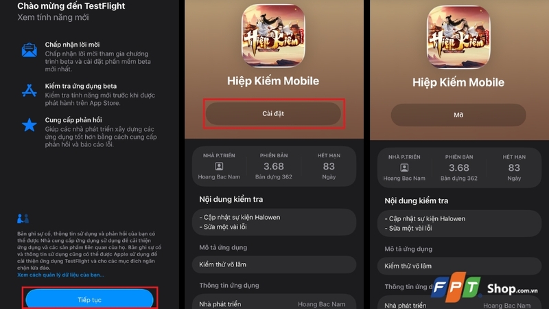 Tải Hiệp Kiếm Mobile trên iOS